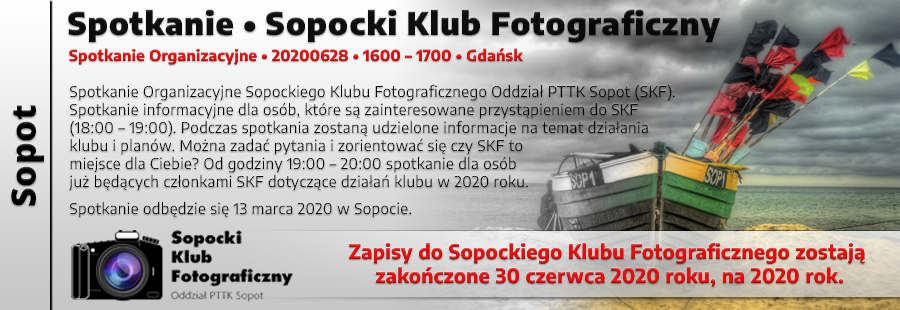 Spotkanie Informacyjne Sopockiego Klubu Fotograficznego
