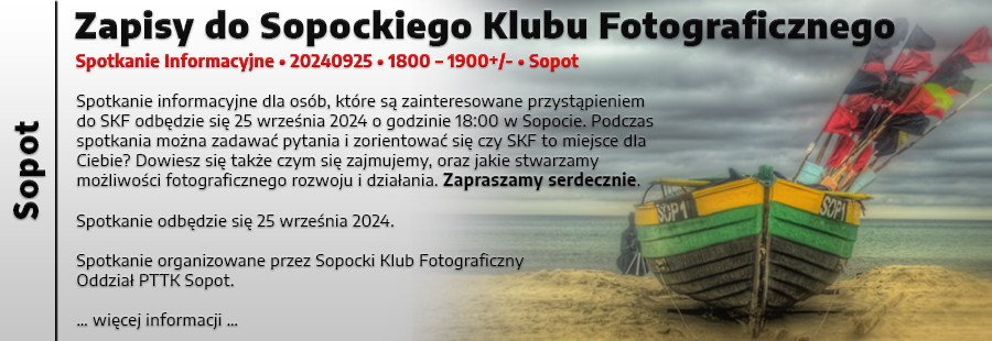 Spotkanie Informacyjne Sopockiego Klubu Fotograficznego