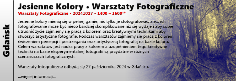 Jesienne Kolory - Warsztaty Fotograficzne